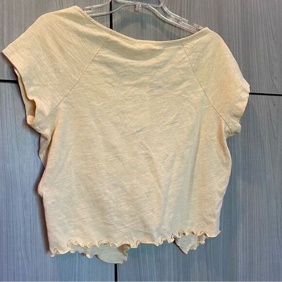 NWT Stitch & Pine Celestial Yellow Cropped Top Size XL - Picture 5 of 7